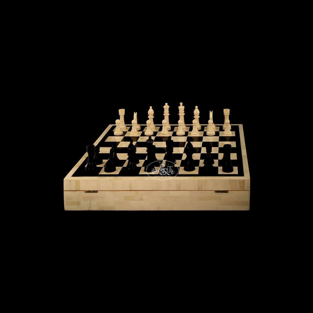 Chess Set - Bone Inlaid