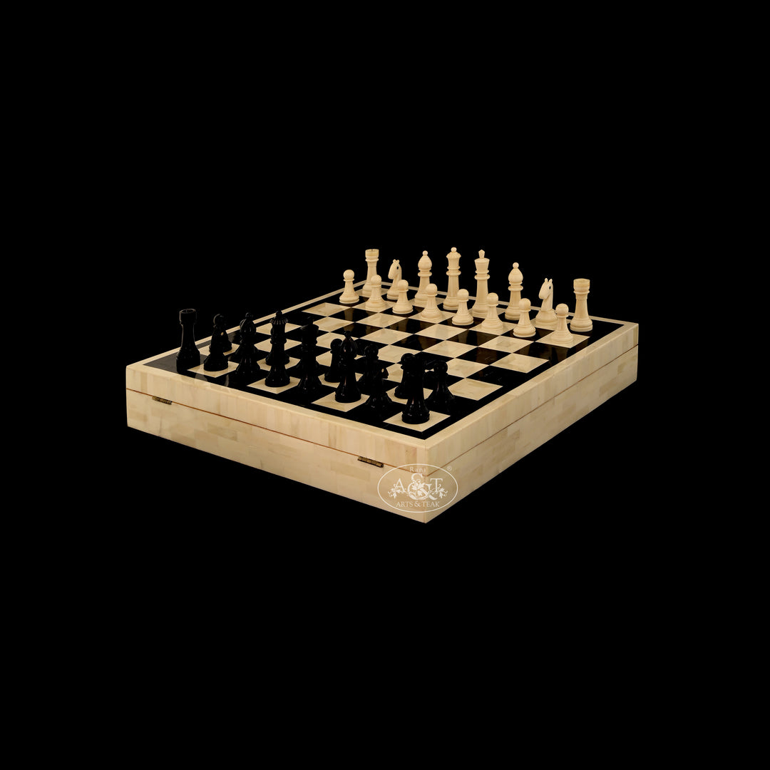 Chess Set - Bone Inlaid