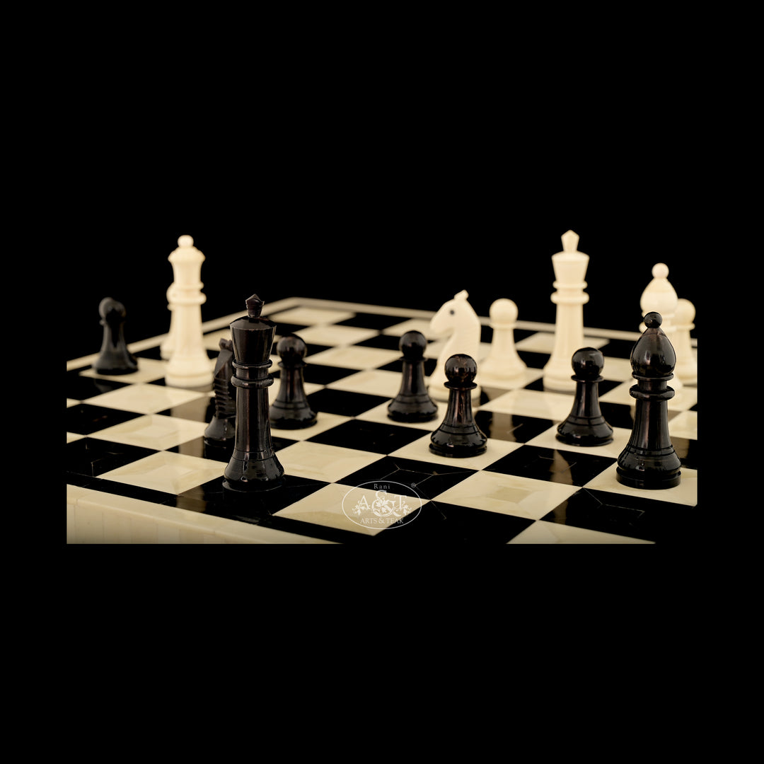 Chess Set - Bone Inlaid