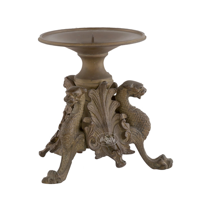 Brass Dragon Candle Stand