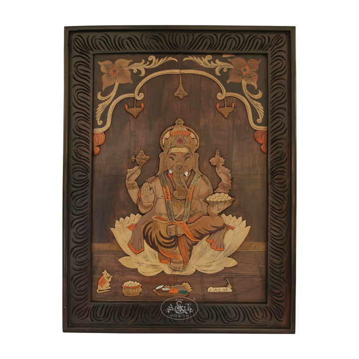 Ganesh Panel Marquetry Panel