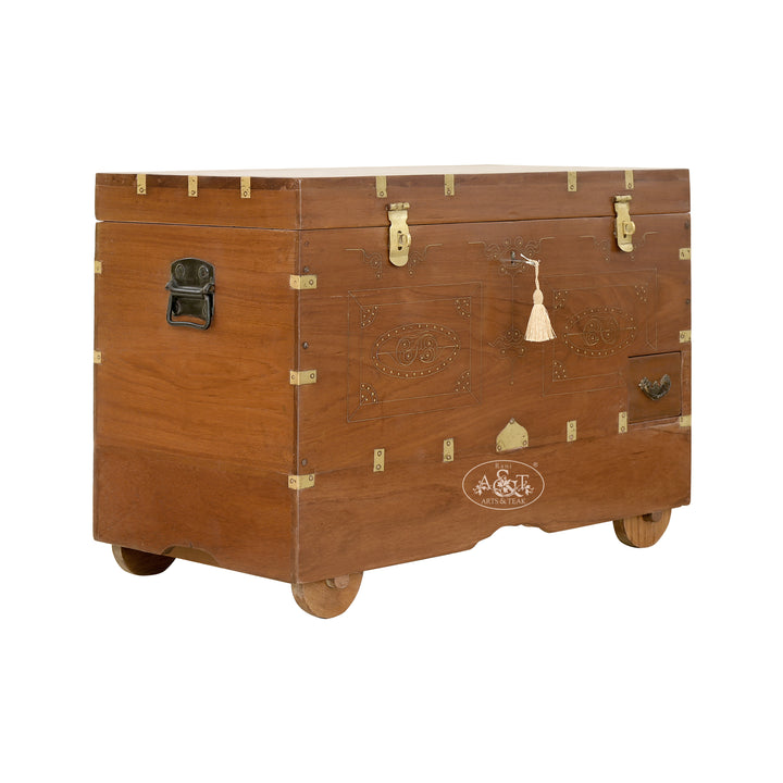 Mandalay Brass Inlaid Chest - IV