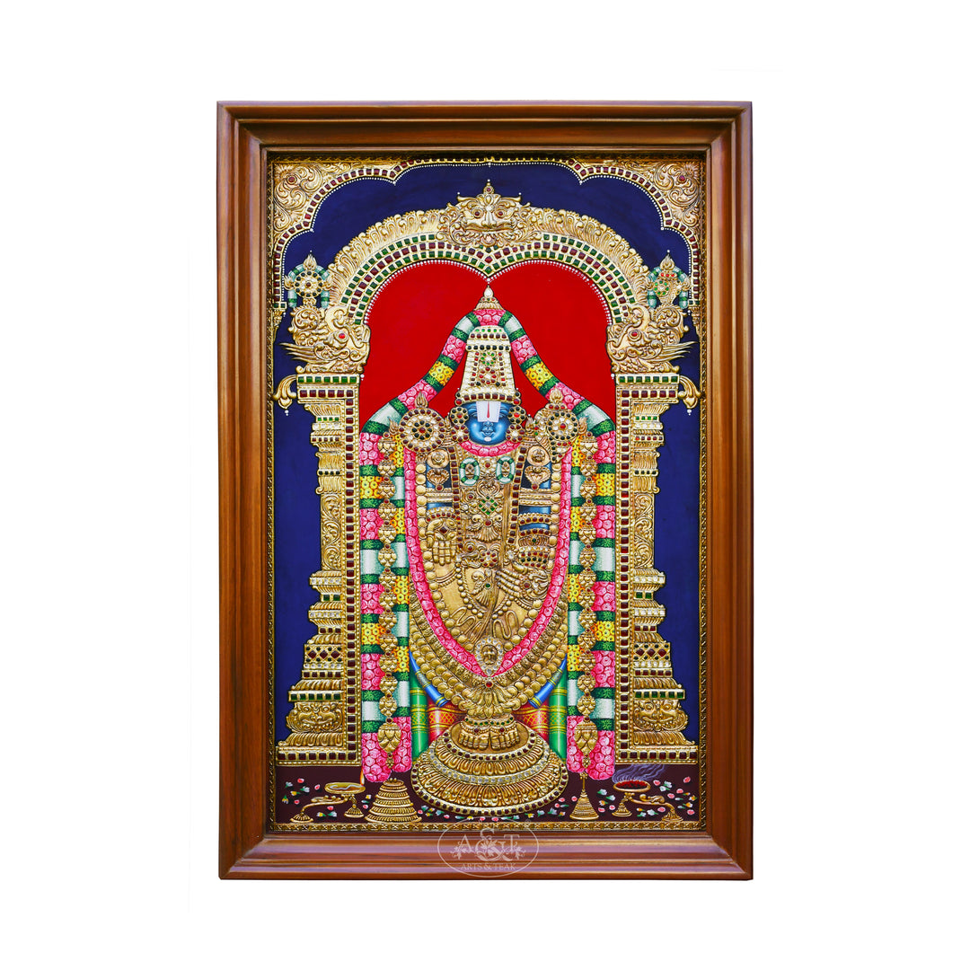 Tanjore Painting - Tirupathi Balaji