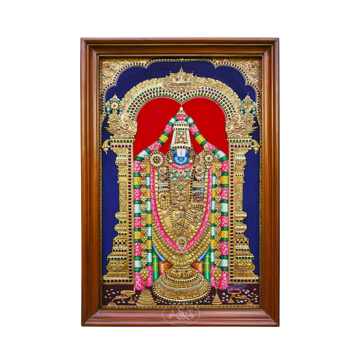 Tanjore Painting - Tirupathi Balaji