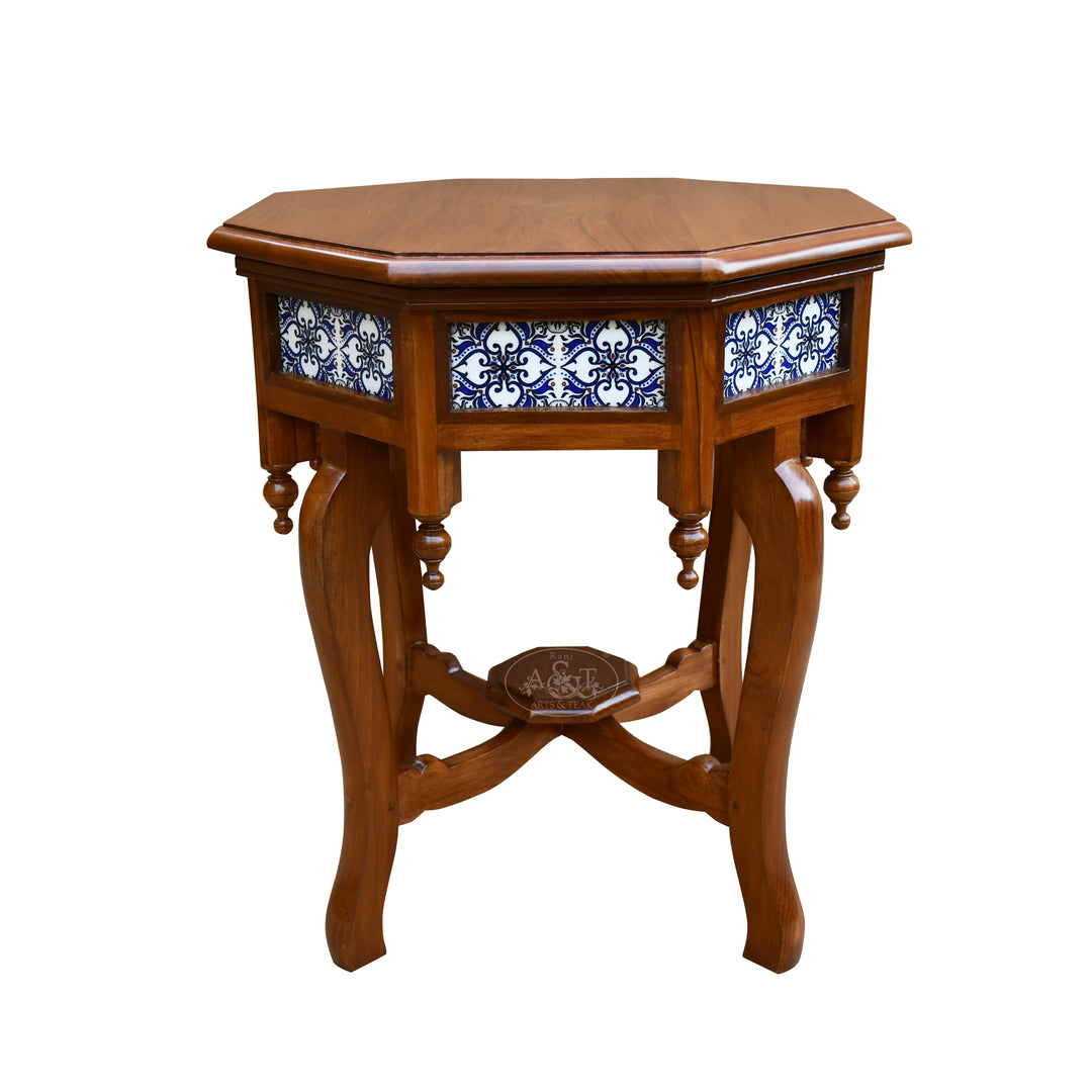 Hexagonal Side Table Made From Painted Reclaimed Teak Hexagonal Side Table Made From Painted Reclaimed Teak
