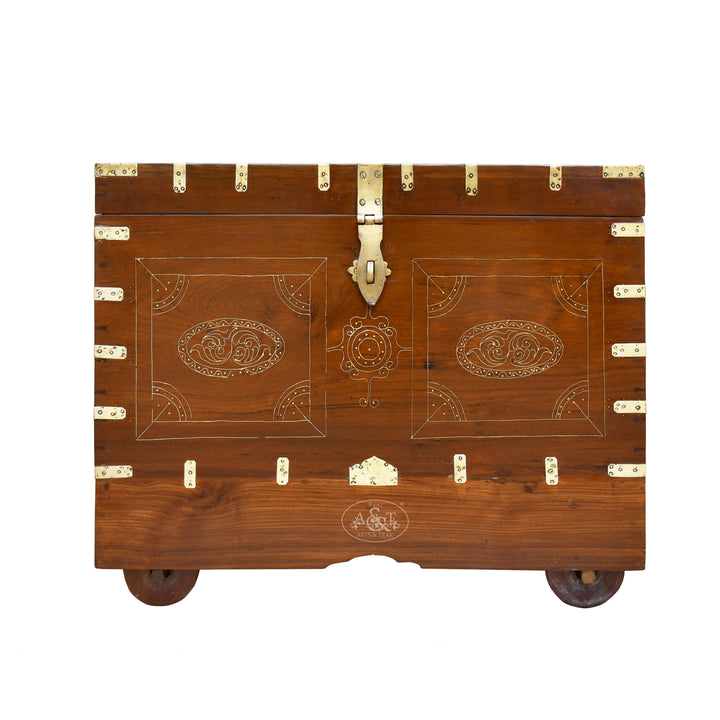 MANDALAY BRASS INLAID CHEST - III