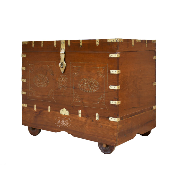 MANDALAY BRASS INLAID CHEST - III