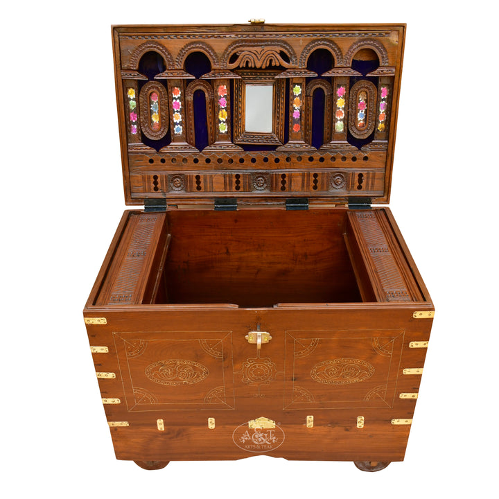 MANDALAY BRASS INLAID CHEST - III