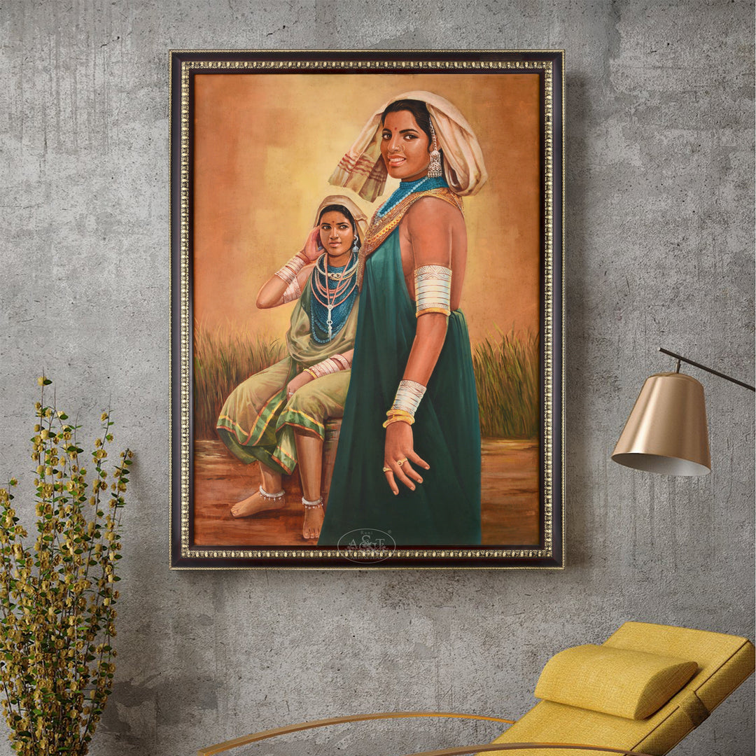 Oil Painting on Canvas - Tribal Ladies