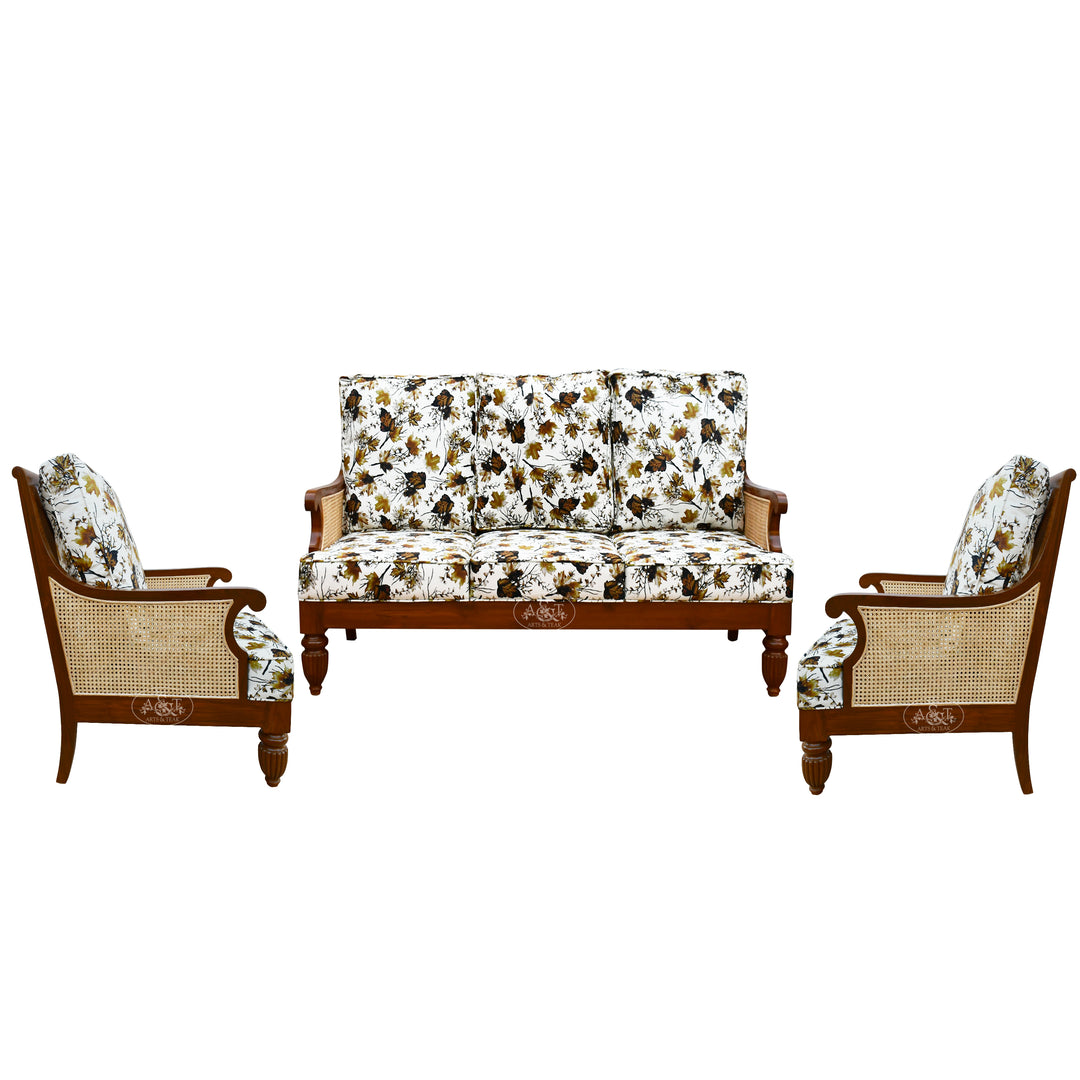 Teakwood Sofa set brown 