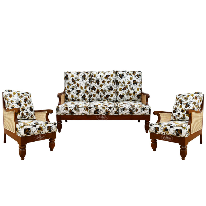 Teakwood sofa set brown_1