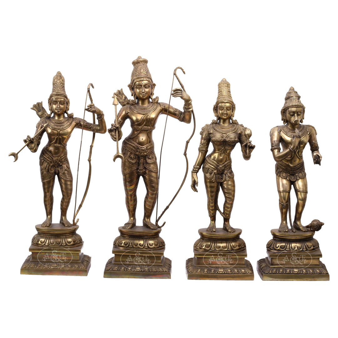 Brass Ram Darbar Set (Set of 4 Pieces)