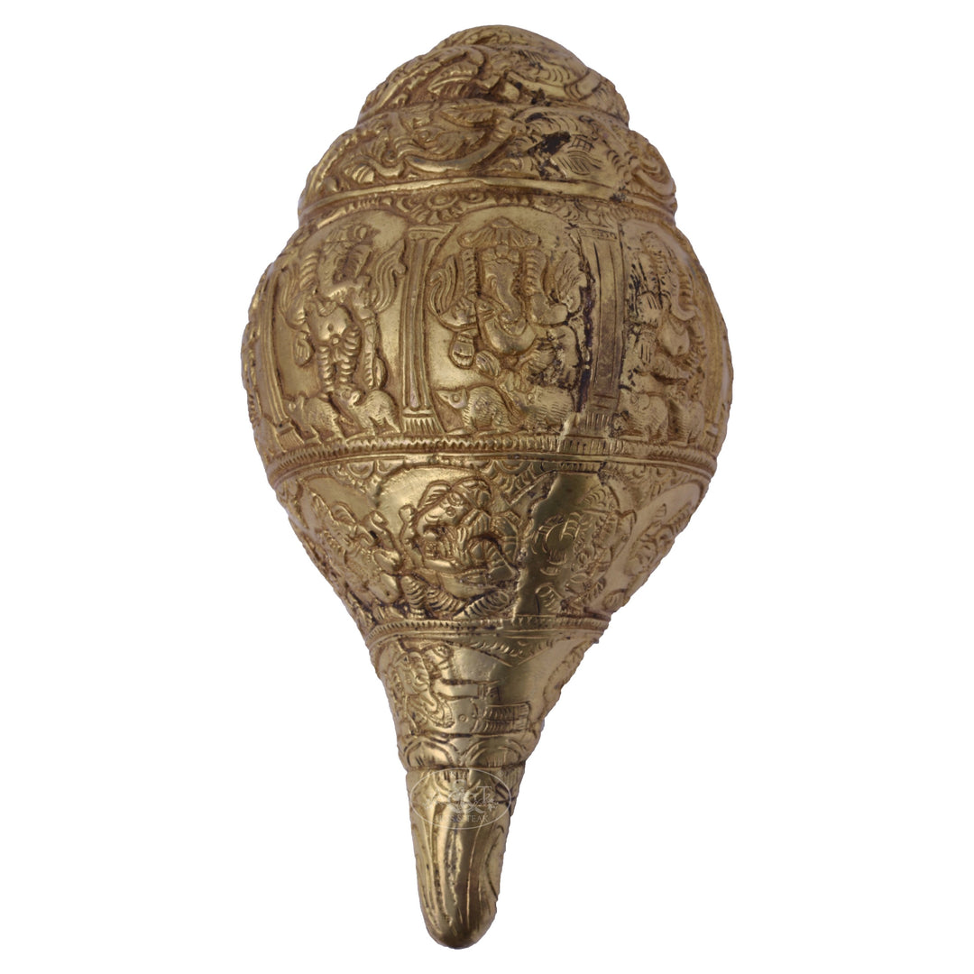 Brass Ganesh Conch - Big
