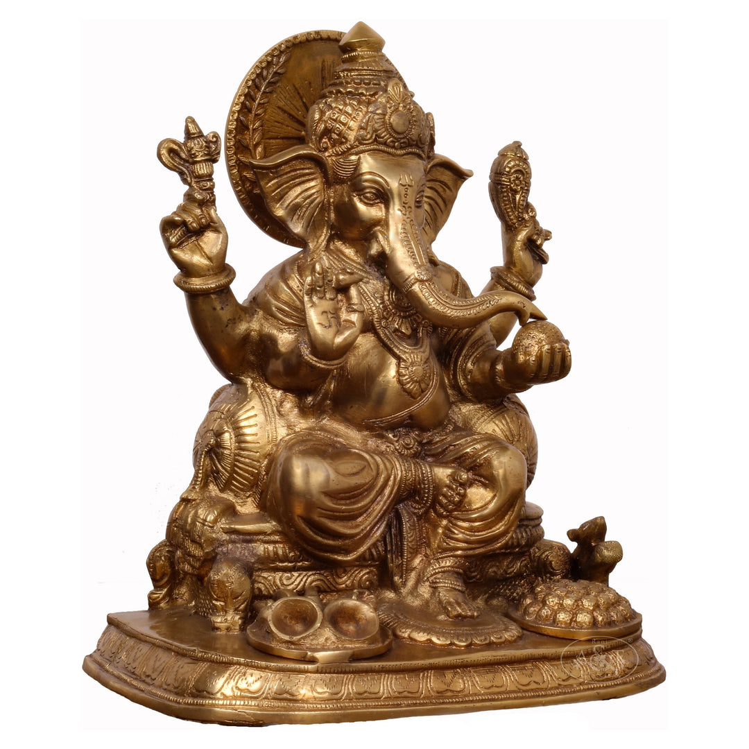 Brass Abhaya Mudra Ganesh