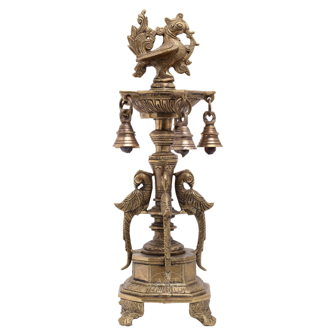 Brass Hamsa Lamp With Bells