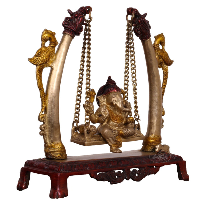 Brass Ganesh On Swing