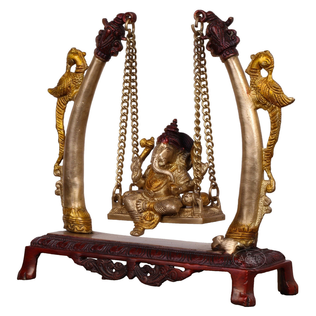 Brass Ganesh On Swing