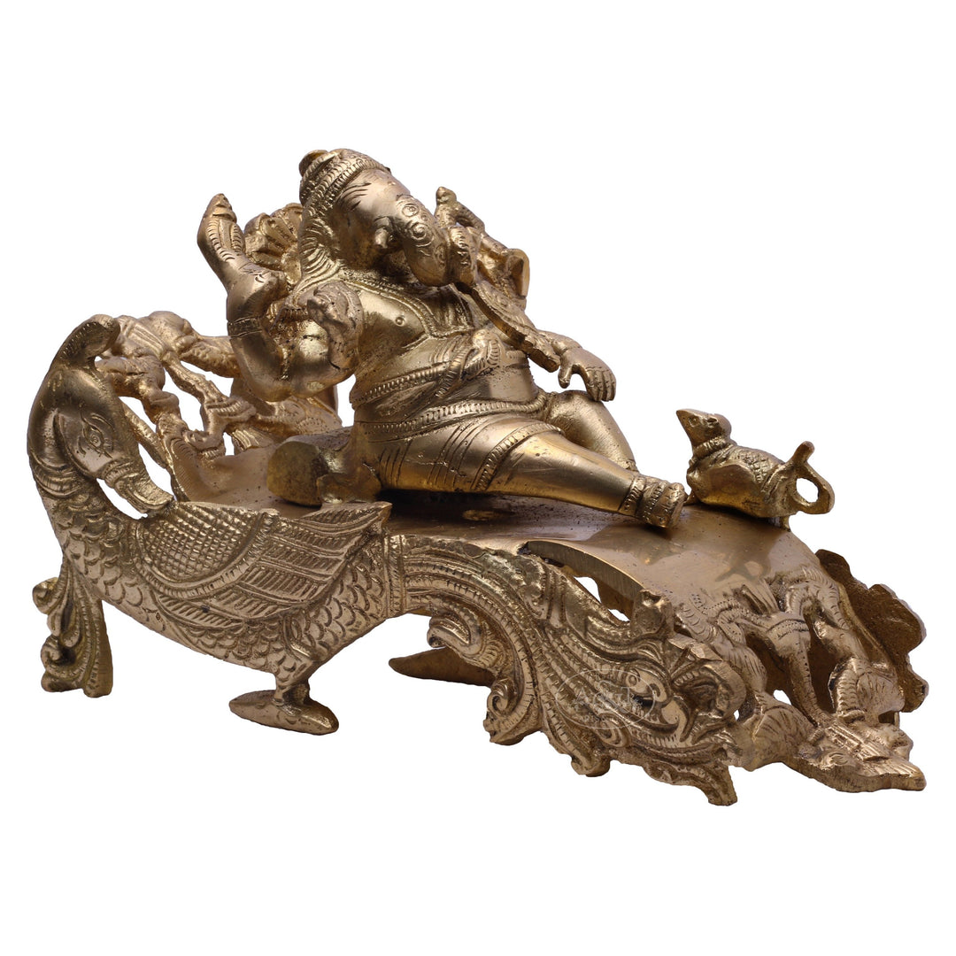 Brass Ganesh on Couch