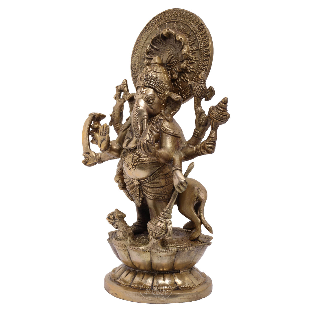 Brass Standing Ganesh (Drishti Ganapathi)