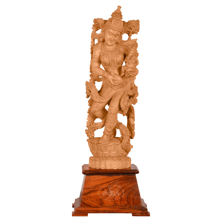 Sandal Wood Parvati with Baby Ganesh