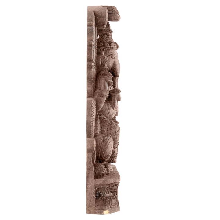 Wooden Ganesh Wall Panel