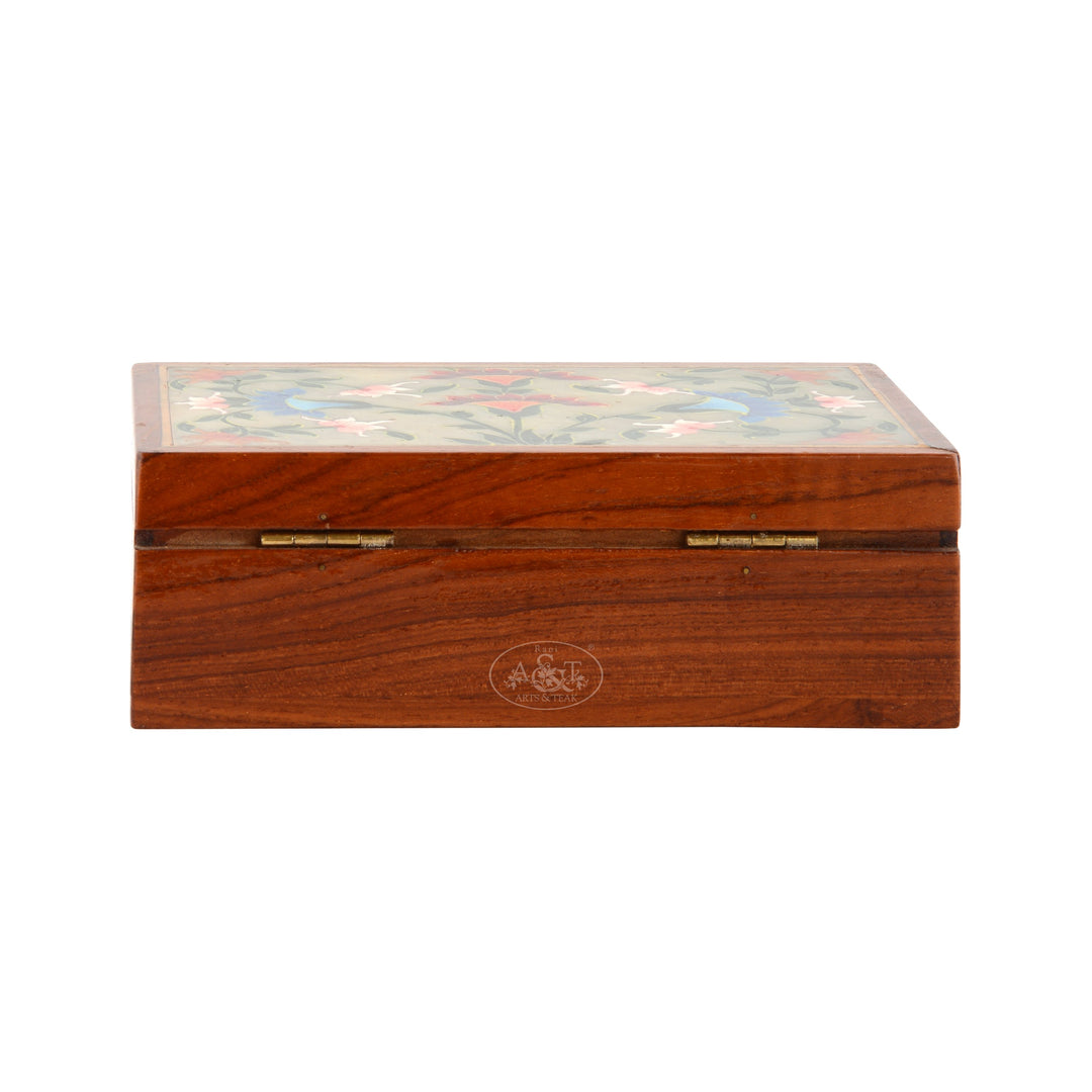 Flower Painted Wooden Box