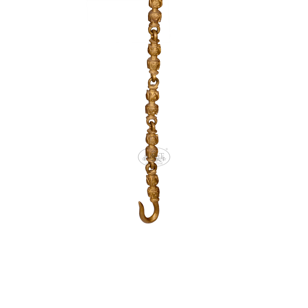 Brass Swing Chain - Flower Design