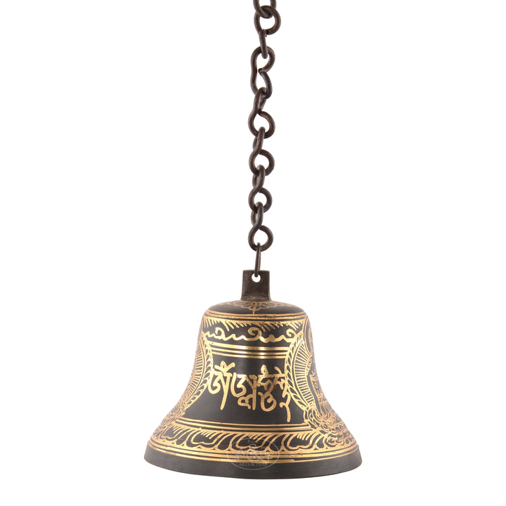 Brass Hanging Bell - Buddha