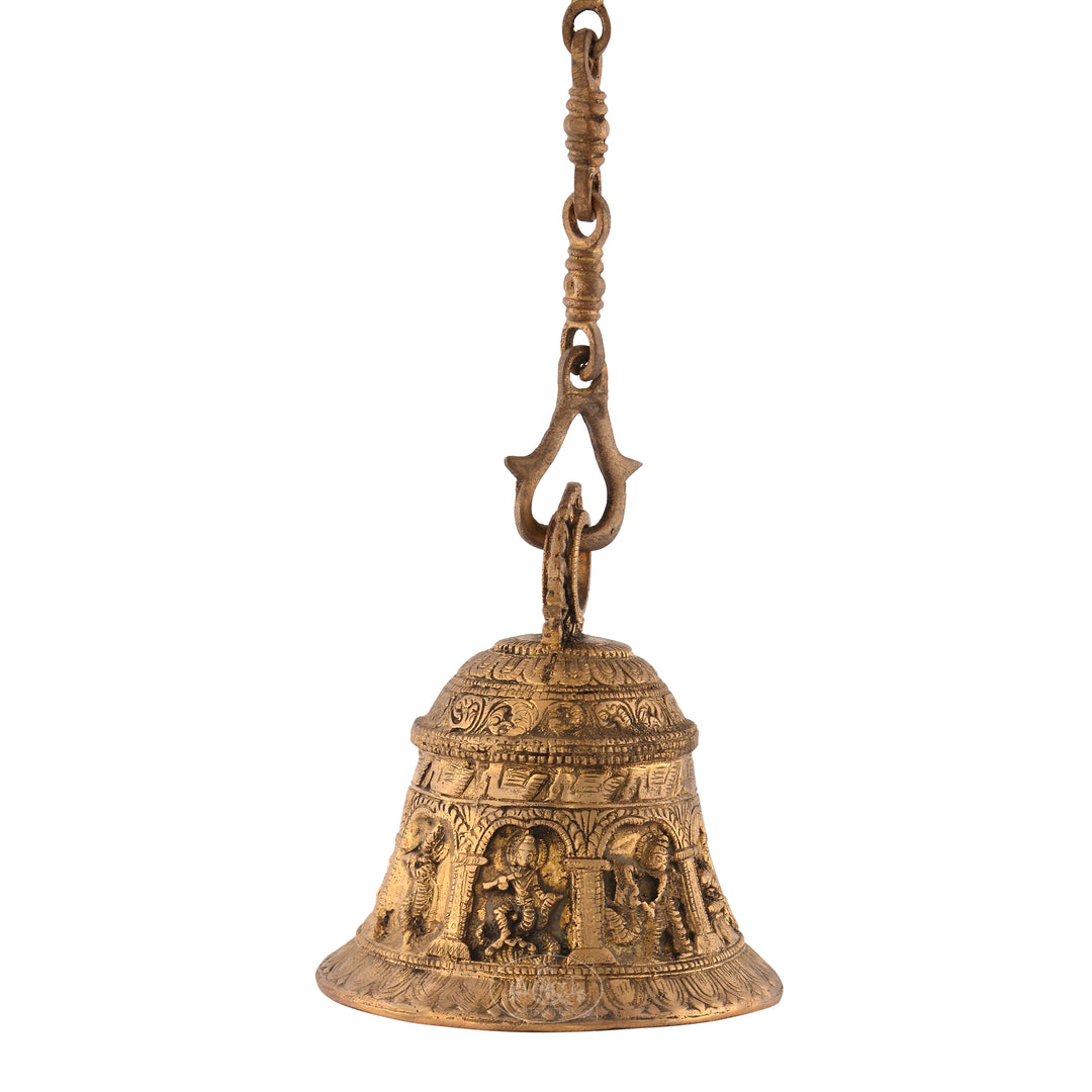 Brass Hanging Embossed Bell