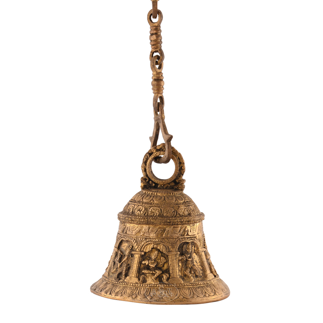 Brass Hanging Embossed Bell