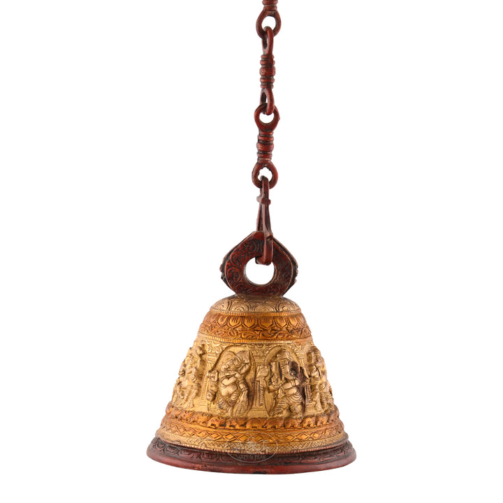 Brass Hanging Bell - Ganesh