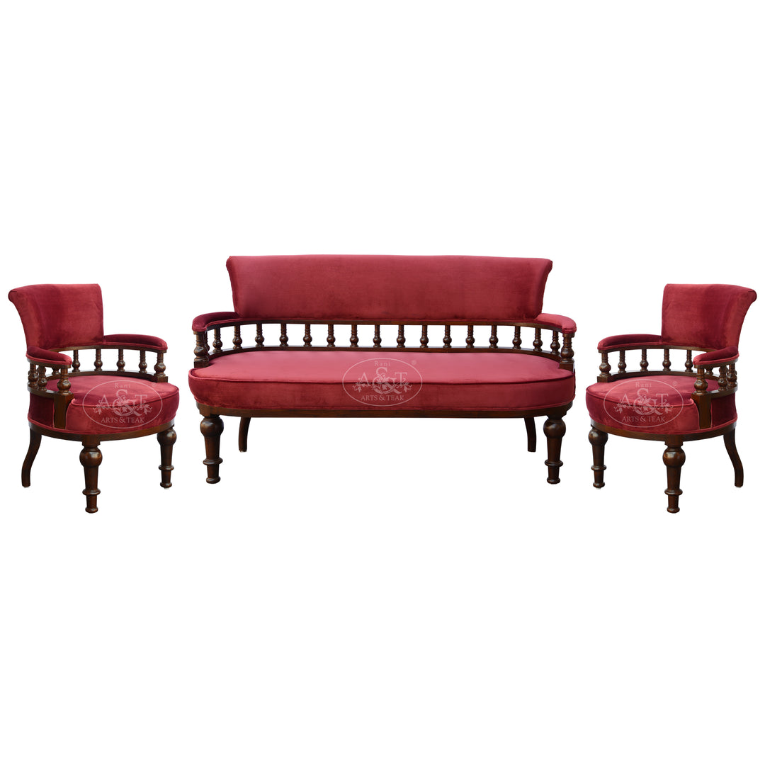 Teakwood Sofa Set ( Set of 3 Pieces )