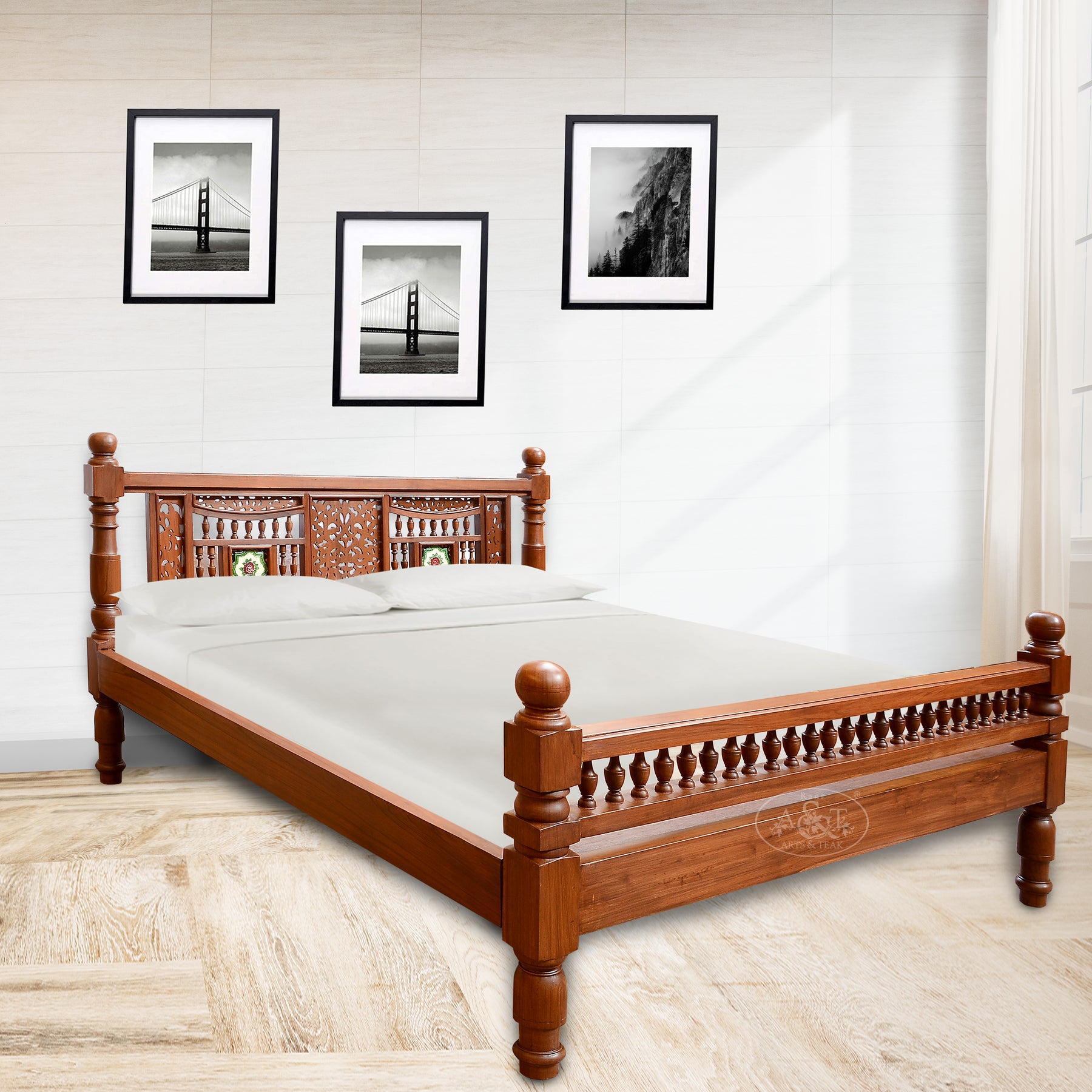 Teakwood Chettinad Bed