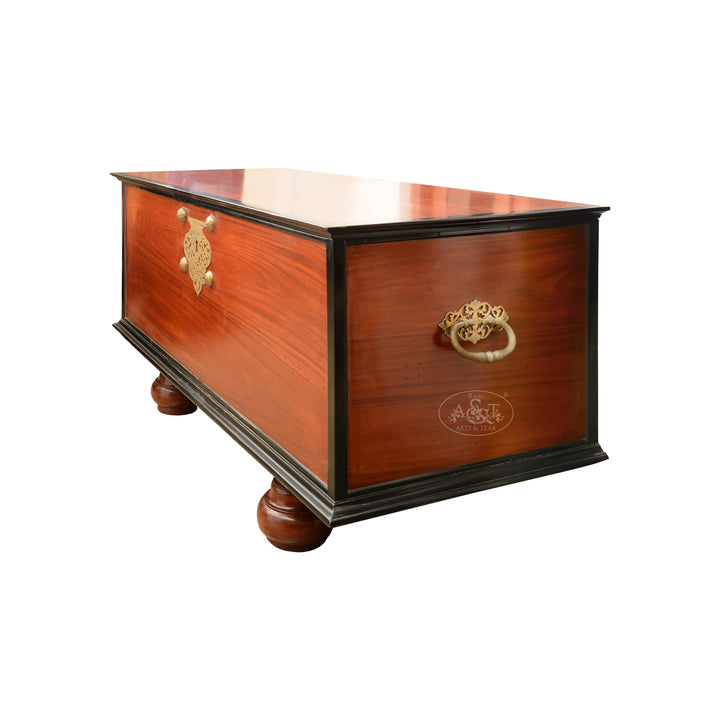 Wooden Chest with Brass Fittings