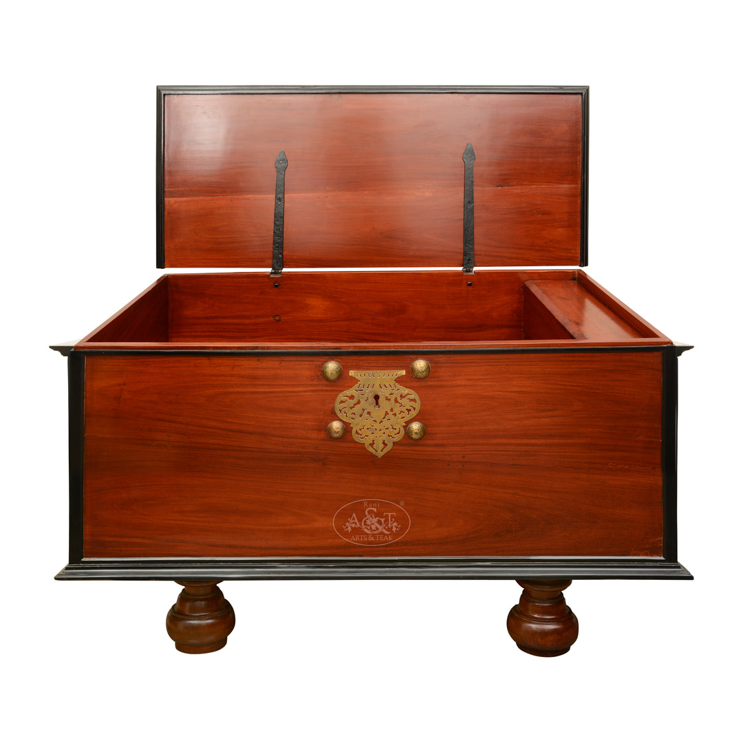 Wooden Chest with Brass Fittings