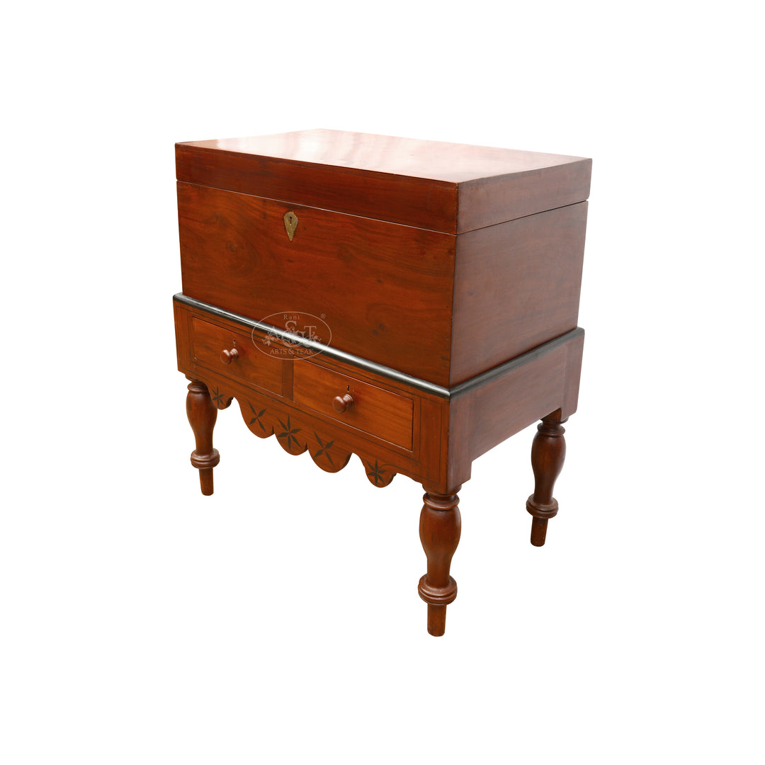 Wooden Chest On Stand