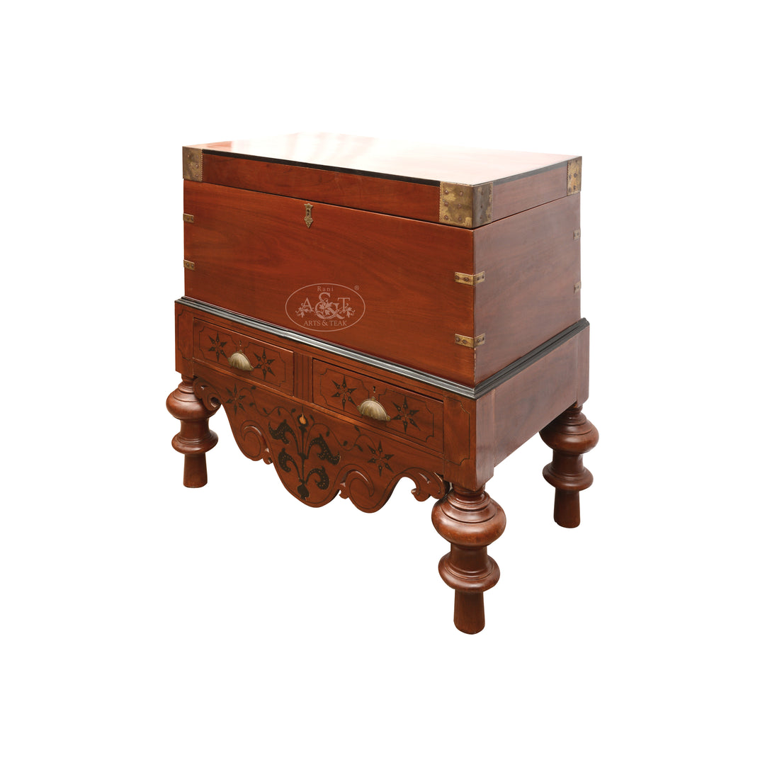 Wooden Chest on Stand