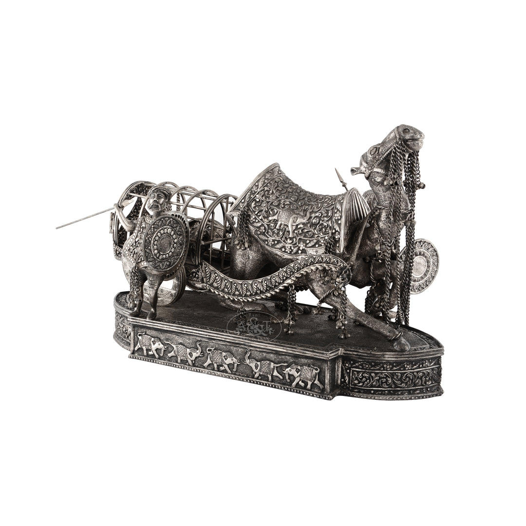 Copper Silver Plated Camel Cart