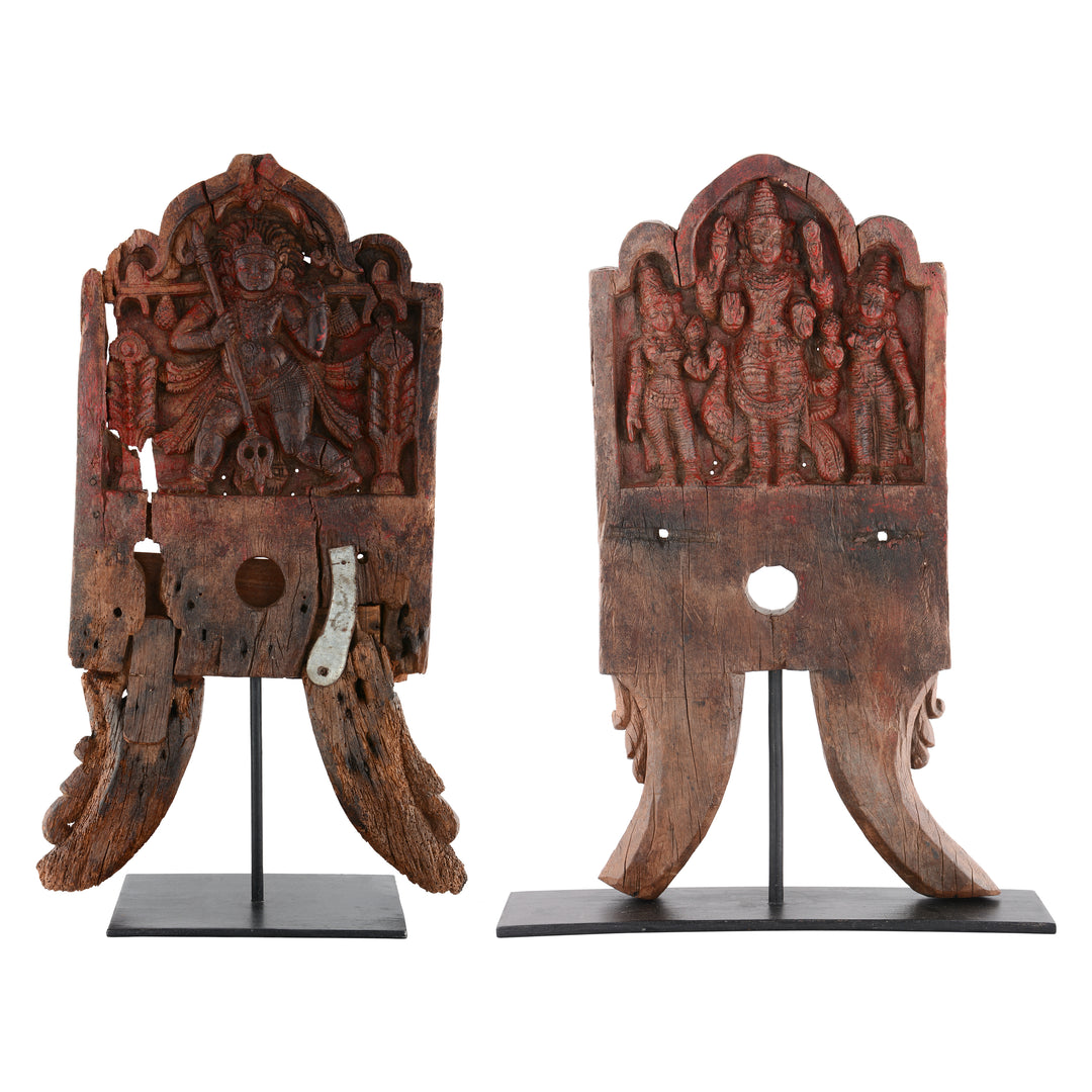 Wooden Kavadi Fitted with Karthikeya Idumban Panel (Pair)