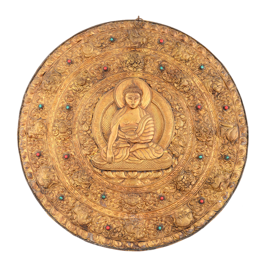 Wall Hanging Copper Mandala Buddha