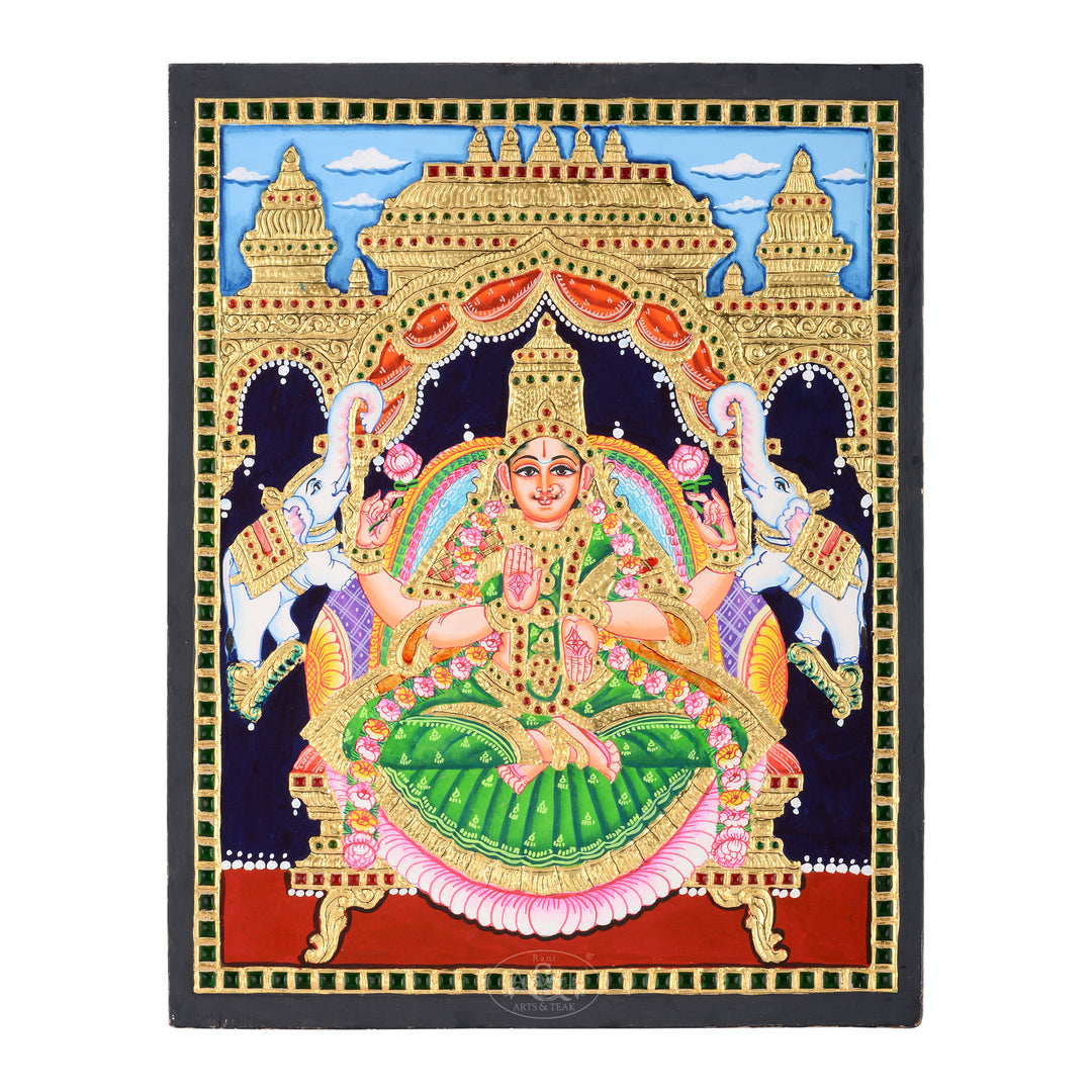 Tanjore Painting - Gajalakshmi