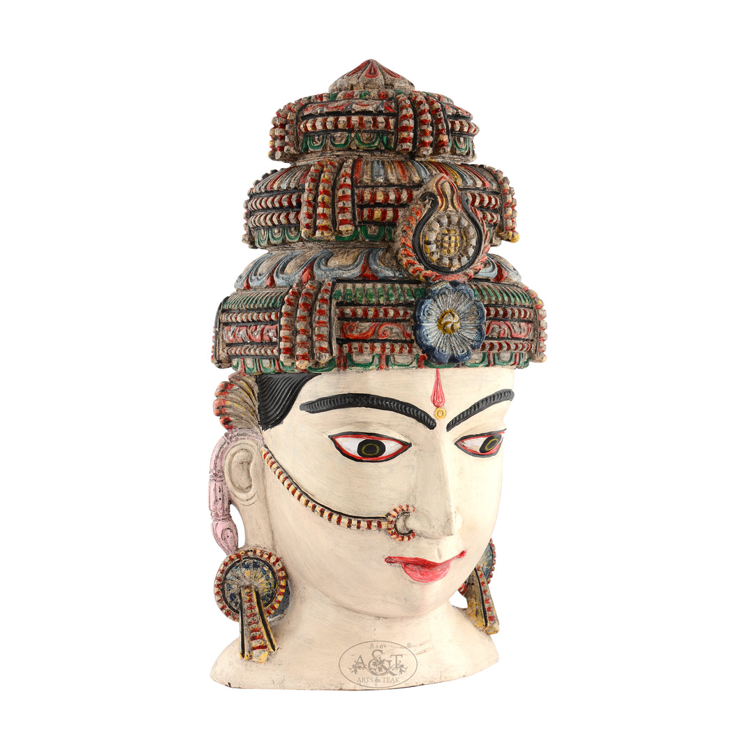 Wooden Devi Head