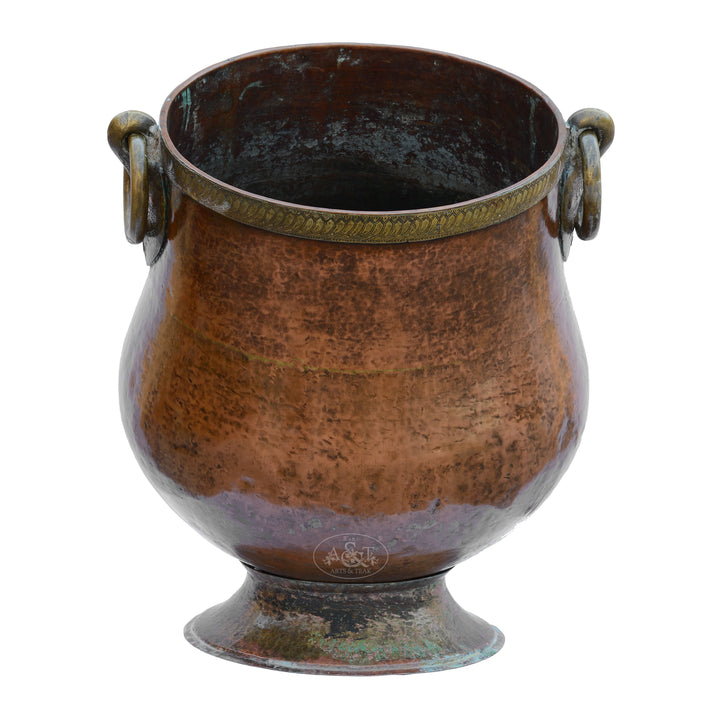 Copper Planter Vase on Stand - XV