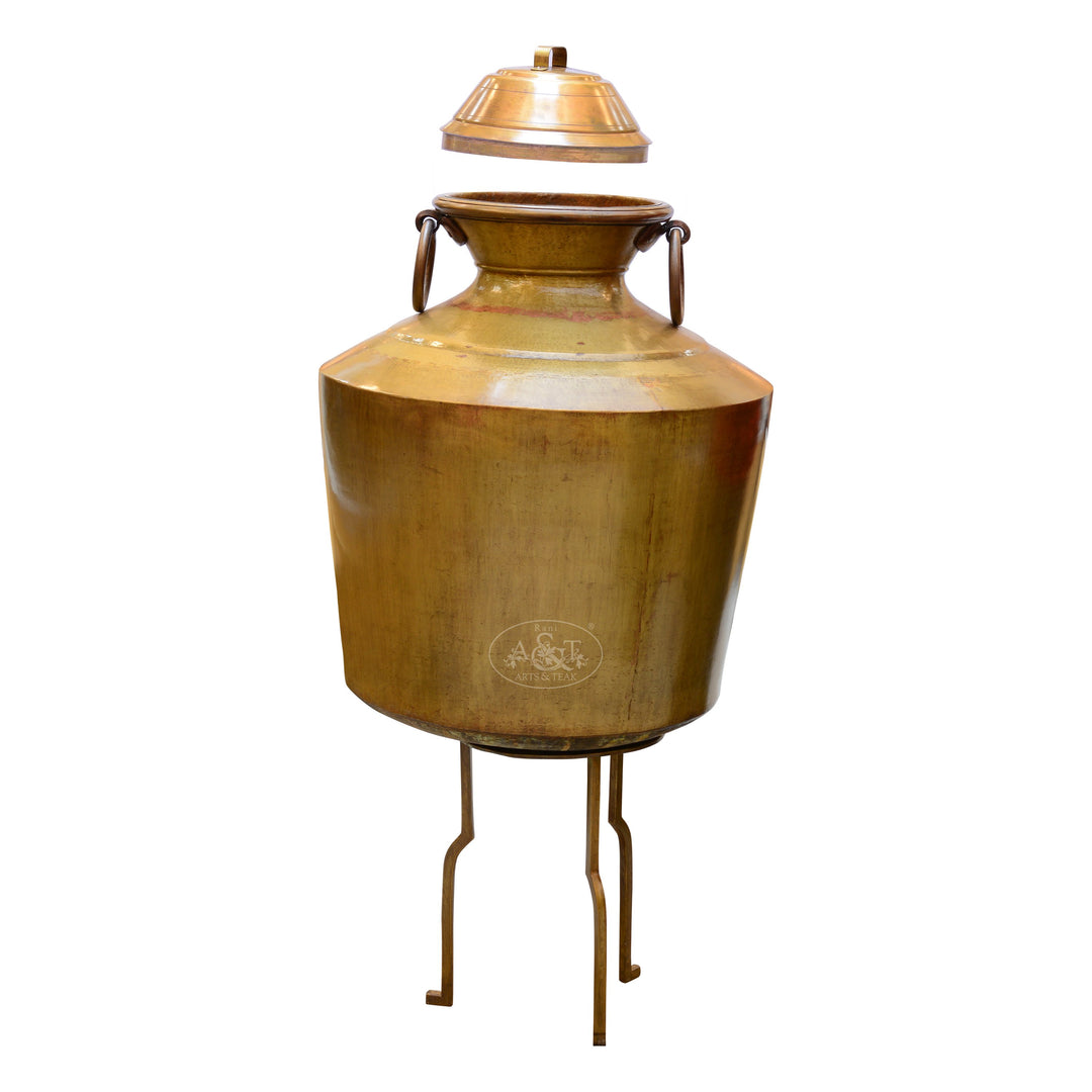 Brass Vase With Lid -VII
