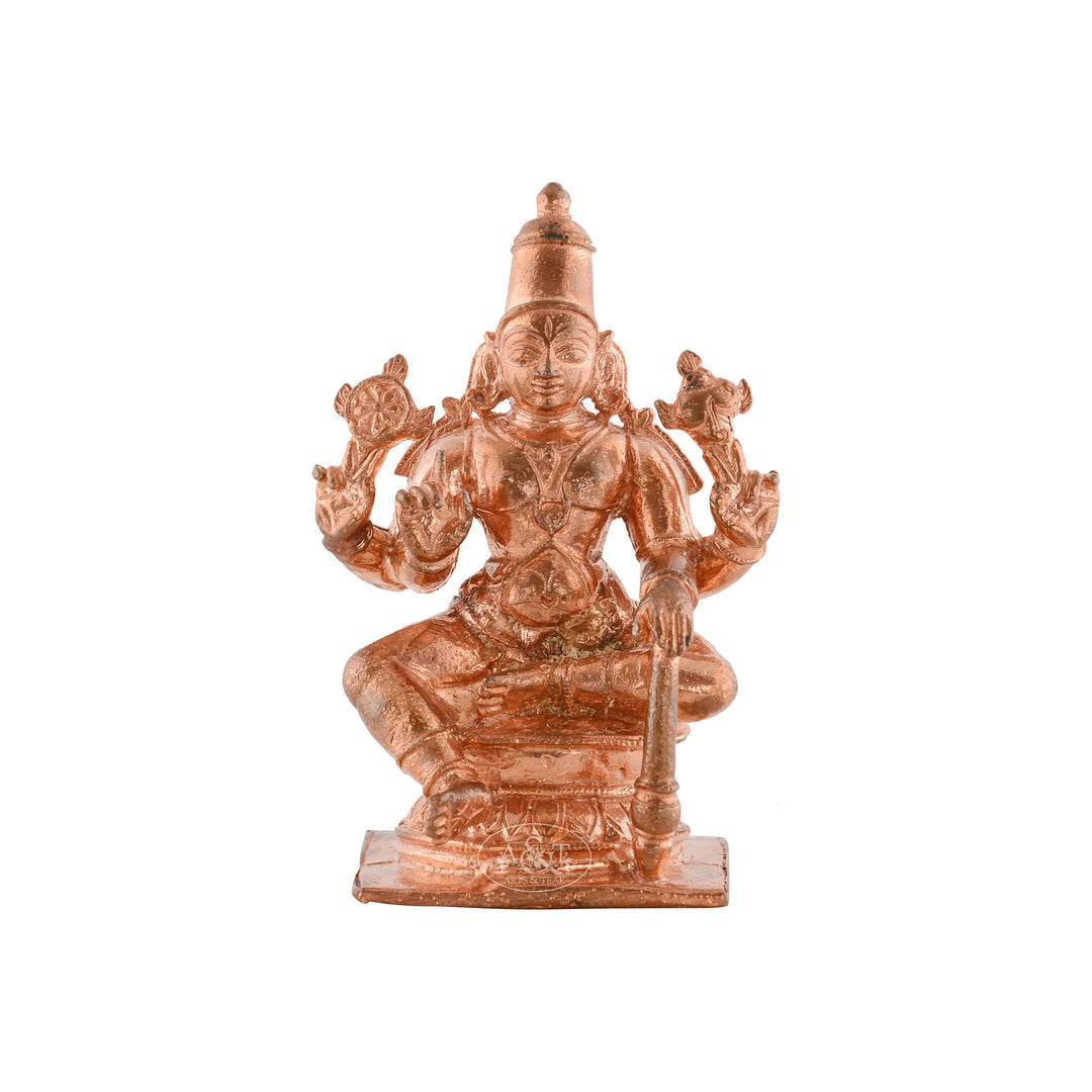 Copper Vishnu with consorts