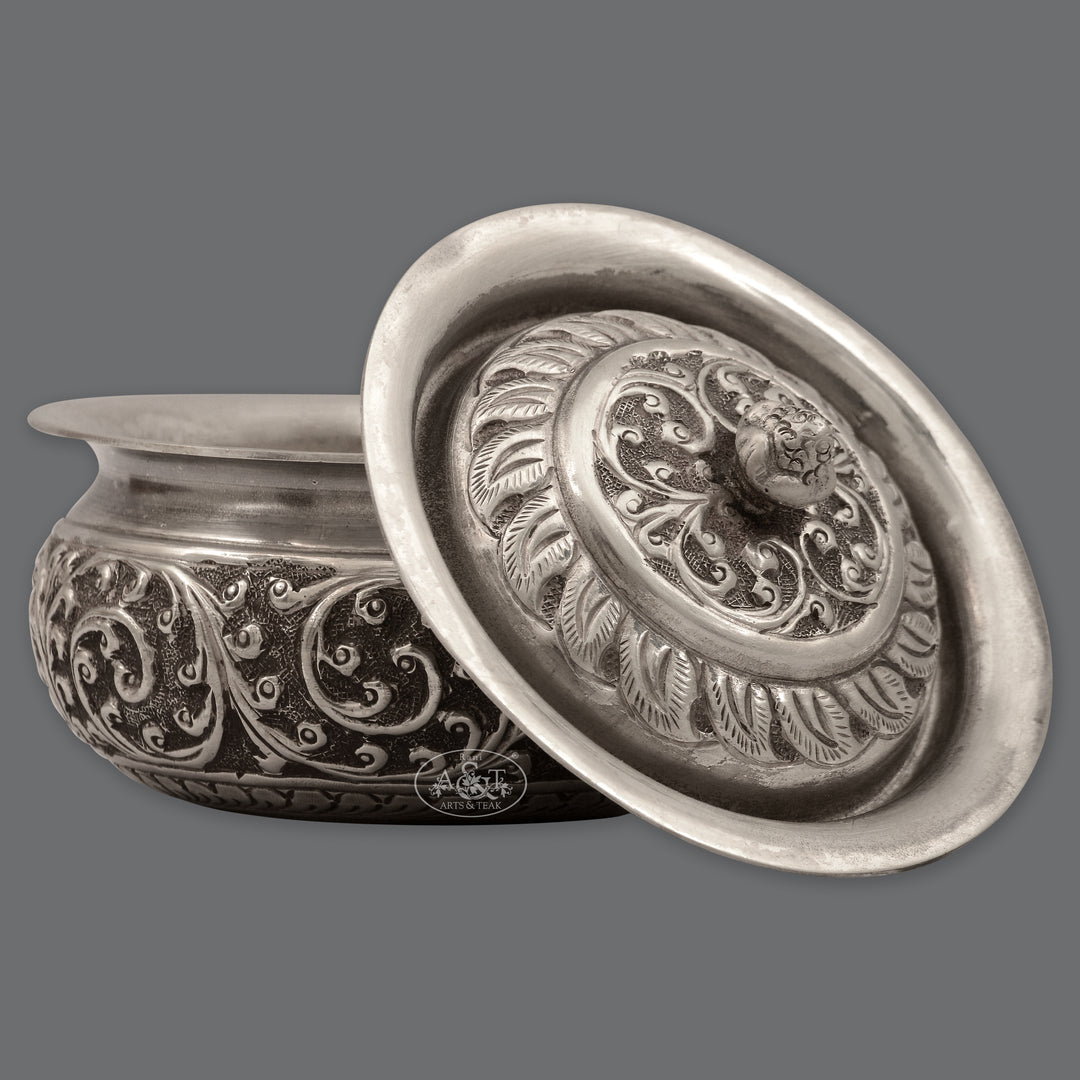 Pure Silver Round Box Silver Round Box – RANI ARTS & TEAK