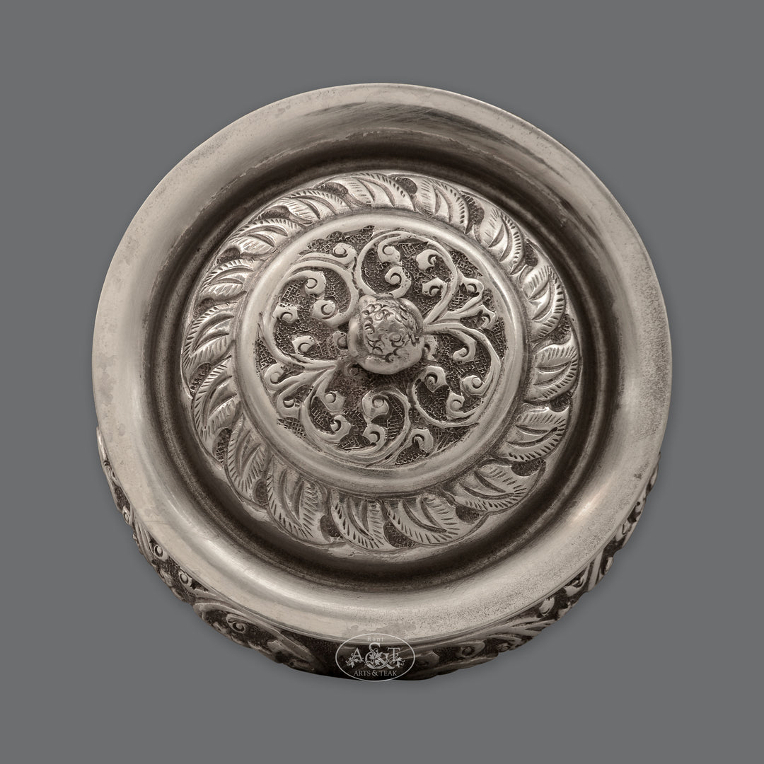 Pure Silver Round Box Silver Round Box – RANI ARTS & TEAK
