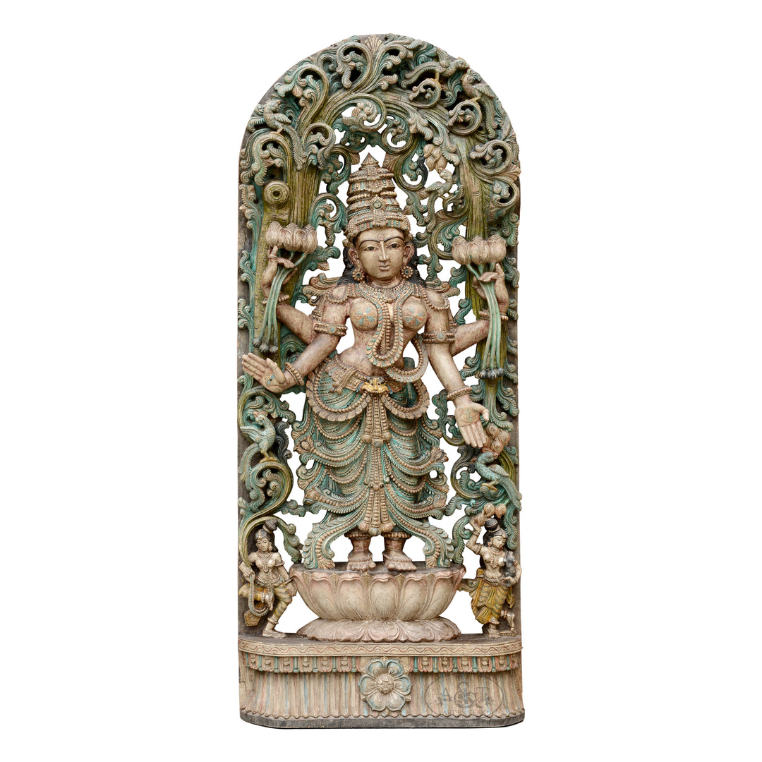 Wooden Standing Lakshmi Panel