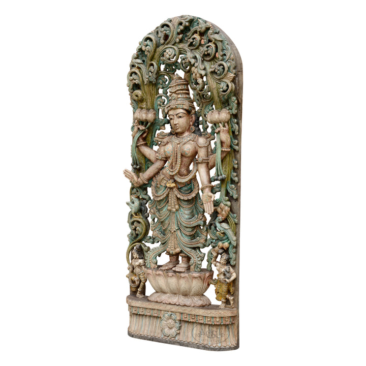Wooden Standing Lakshmi Panel