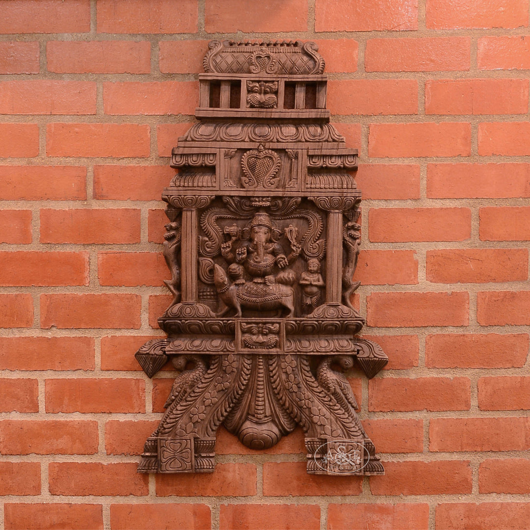 Wooden  Wall Panel (Kavadi) - Ganesh